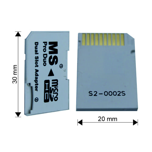 Adaptador micro SD a memory stick pro duo dual  Blanco