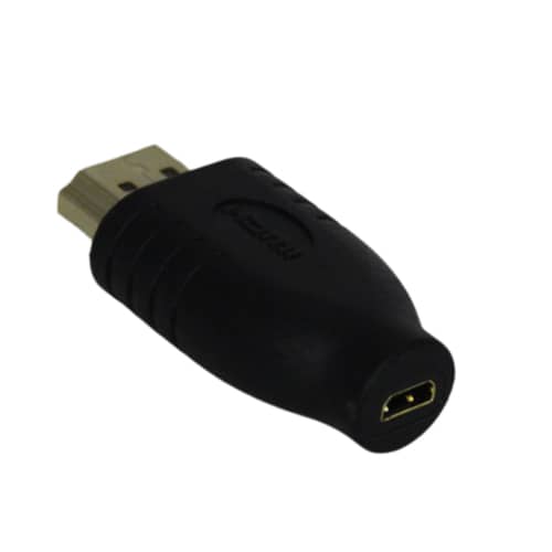 Adaptador micro hdmi hembra - hdmi macho  Negro