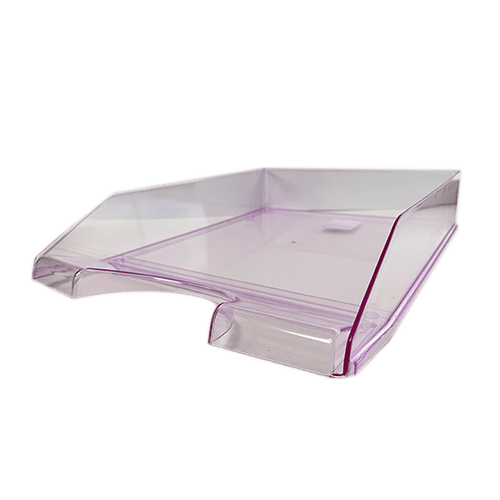 Bandeja escritorio organizador documentos plastico 2 niveles  Rosa