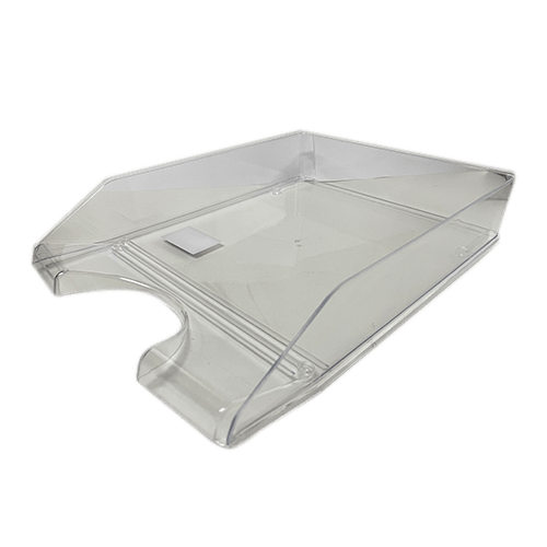 Bandeja escritorio organizador documentos plastico 2 niveles  Transparente
