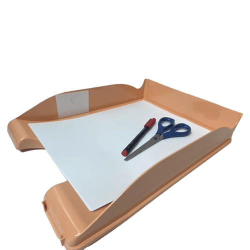 Bandeja escritorio organizador documentos plastico  Naranja