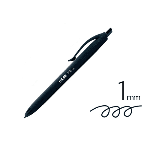 Boligrafo retractil milan P1  Negro