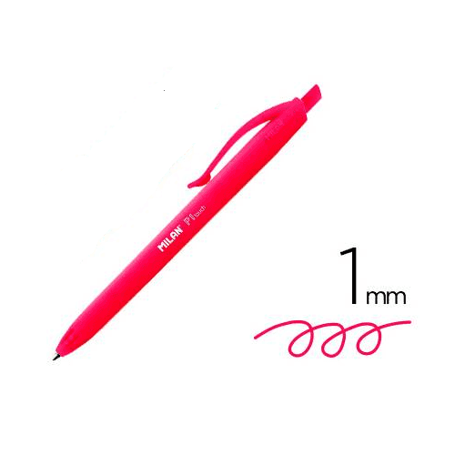 Boligrafo retractil milan P1  Rojo