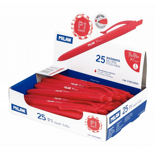 Boligrafo retractil milan P1  Rojo