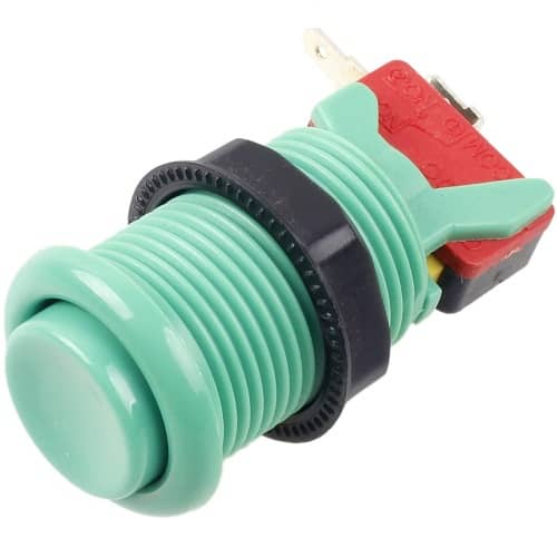 Boton americano arcade con microinterruptor (6 uds)  Verde