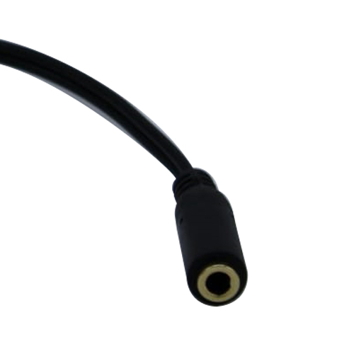 Cable adaptador Jack Hembra 3.5 mm 4 pin a 2x Jack 3.5 Macho 0.20 M Negro