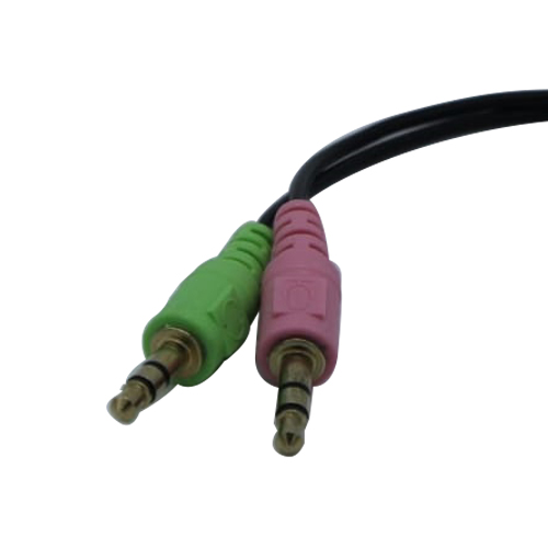 Cable adaptador Jack Hembra 3.5 mm 4 pin a 2x Jack 3.5 Macho 0.20 M Negro