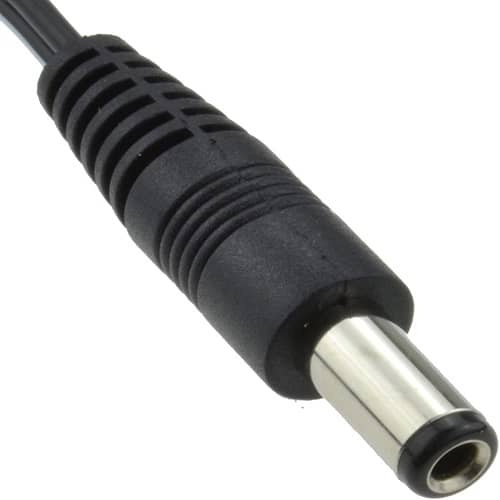 Cable de alimentación DC 5.5x2.5mm hembra a bornes 2 M Negro 2 M Negro