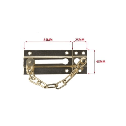 Cadena de seguridad para puerta 85x45 mm  Gris