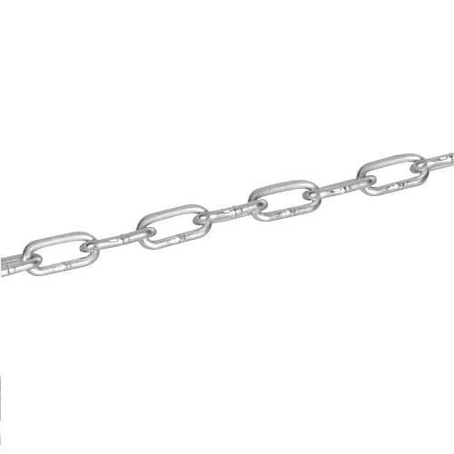 Cadenas zincada de acero 6 mm 17 M Gris