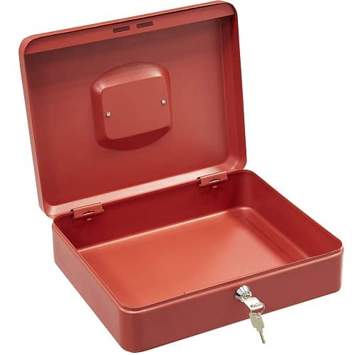 Caja fuerte metalica portatil caudales gigante  Rojo