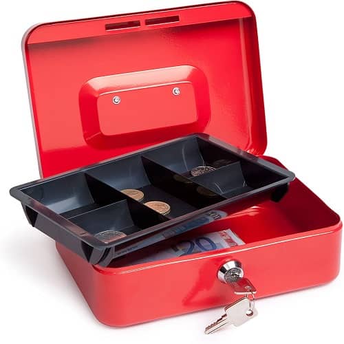 Caja fuerte metalica portatil caudales gigante  Rojo