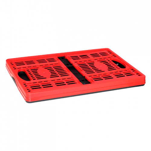 Caja plegable con asas plastico 32 Litros rojo-negro