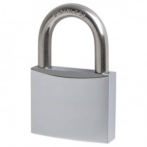 Candado de laton macizo con llave 30 mm Plateado