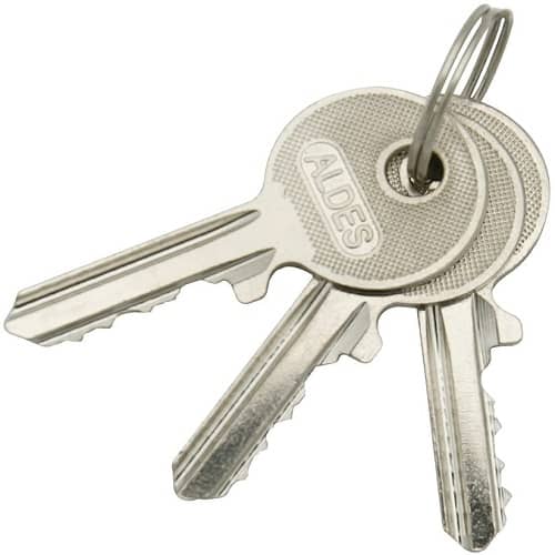 Candado de laton macizo con llave 30 mm Plateado