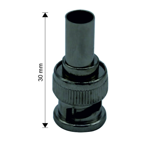 Conector BNC RG 59 para crimpar  Gris