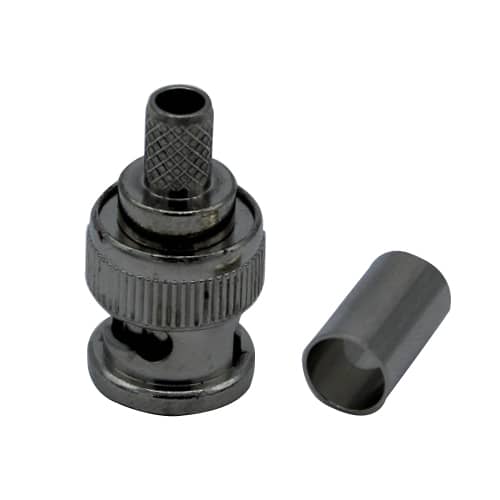 Conector BNC RG 59 para crimpar  Gris