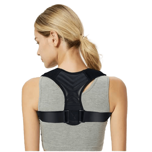 Corrector de postura espalda unisex ajustable  Negro