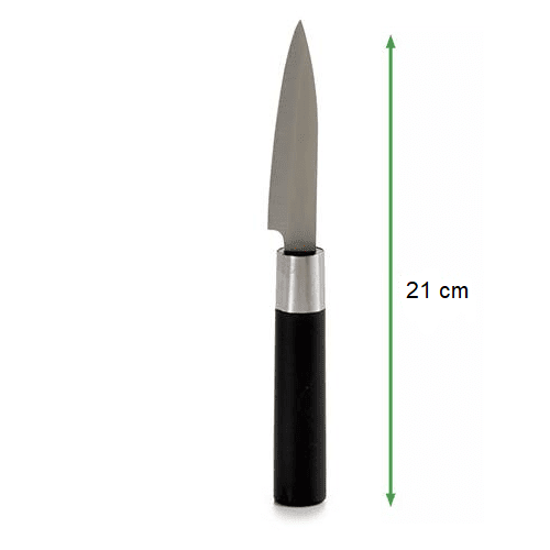 Cuchillo verduras pelador acero inoxidable 21 cm Negro