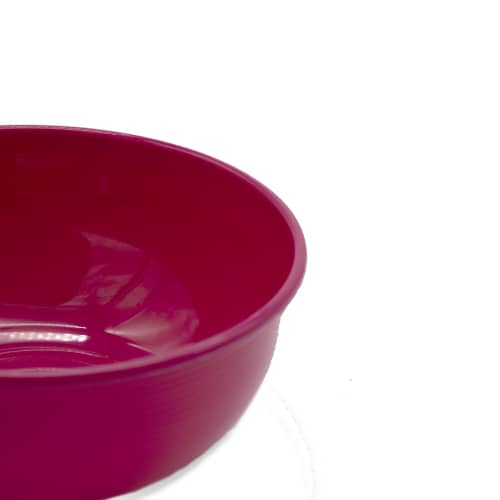Cuenco de plastico para comida 17 cm Rosa
