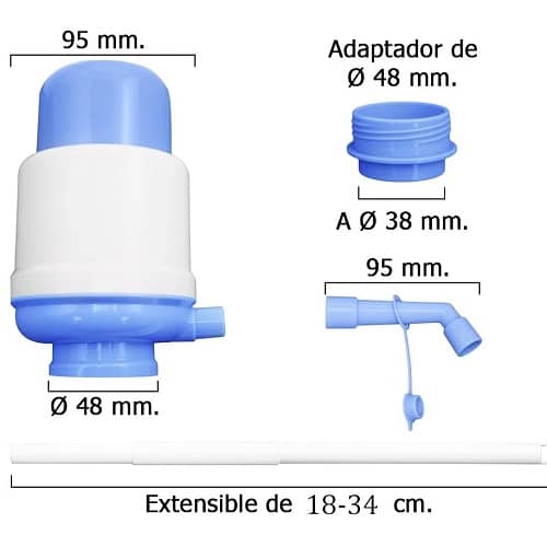 Dispensador Agua para garrafas de 2.5 - 3 - 5 - 8 - 10 litro