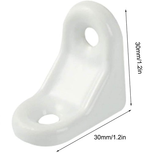 Escuadra de angulo metalica (2 uds) 30x30 mm Blanco