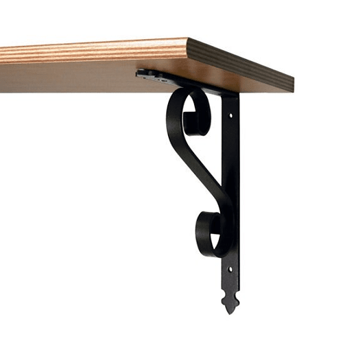 Escuadra para estanteria metalica decorativa tipo 2 145x110 mm Negro