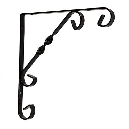 Escuadra para estanteria metalica decorativa tipo 4 200x200 mm Negro