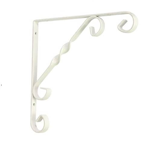Escuadra para estanteria metalica decorativa tipo 4 100x100 mm Blanco