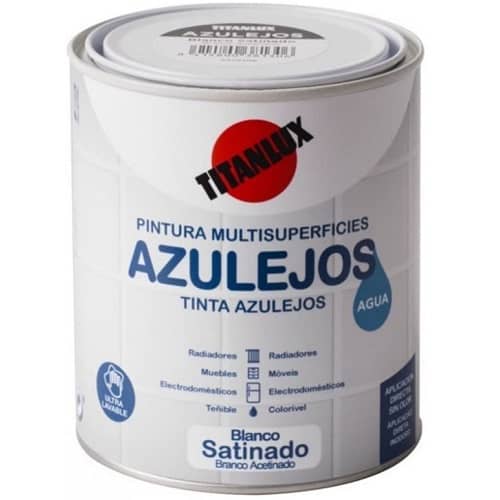 Esmalte Azulejos al Agua Titanlux satinado 750 ml Blanco