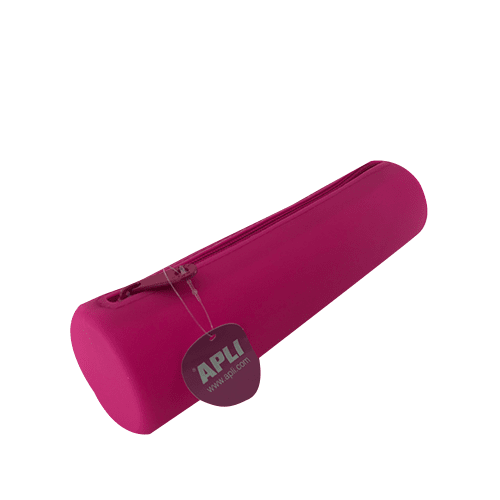 Estuche silicona redondo Fluorescente  Rosa