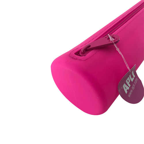 Estuche silicona redondo Fluorescente  Rosa