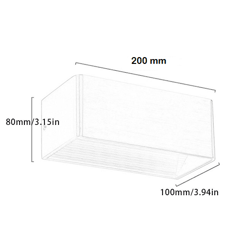 Lampara de pared aplique LED 3000K IP20 rectangular  Negro  10W