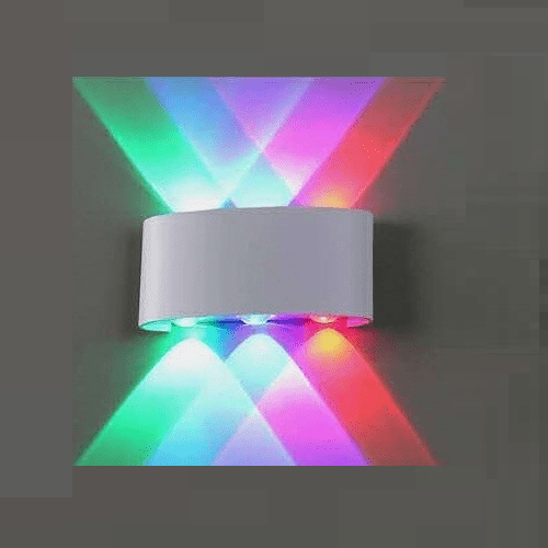 Lampara de pared aplique LED RGB IP20 ovalado Blanco 6W