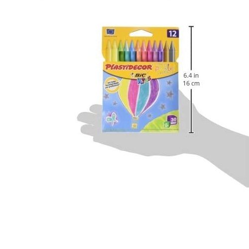 Lapices cera Plastidecor caja de 12 unidades pastel  Multicolor