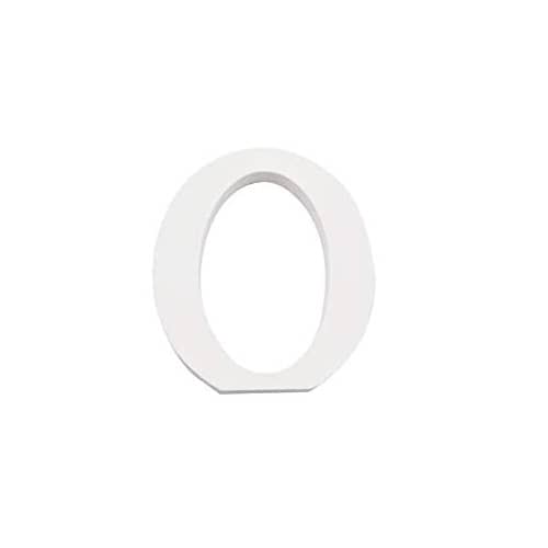 Letra O madera decorativo 11 cm  Blanco