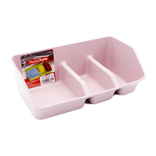 Organizador fregadero estropajero plastico  Rosa claro
