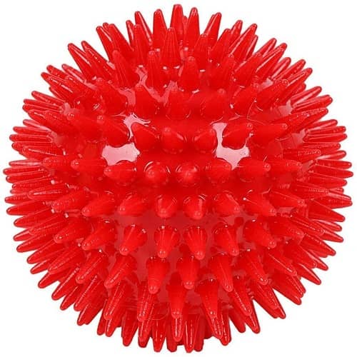 Pelota para Perros erizo con sonido 6 cm Rojo