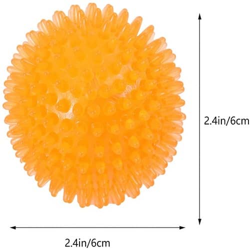 Pelota para Perros erizo con sonido 6 cm Rojo