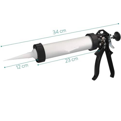Pistola para cartuchos de silicona para cartuchos de 310 ml  Negro