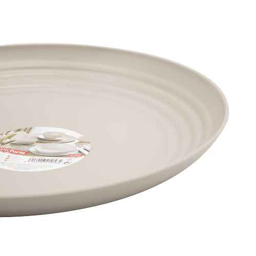 Plato plastico clasico 22 cm Marron
