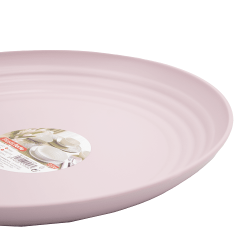 Plato plastico clasico 22 cm Rosa claro