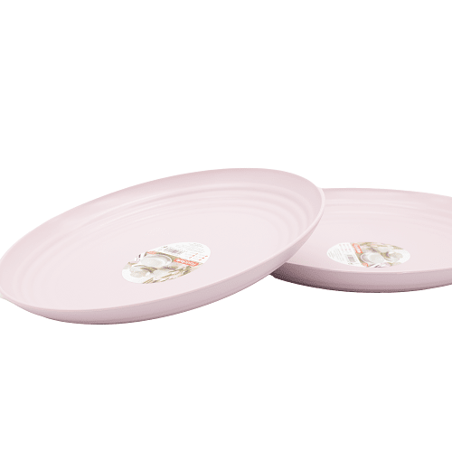 Plato plastico clasico 22 cm Rosa claro