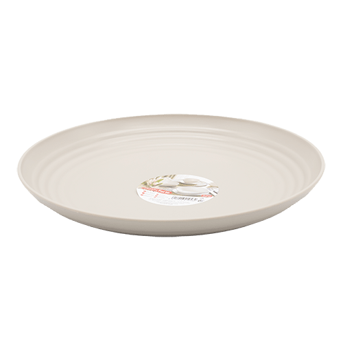 Plato plastico clasico 22 cm Marron