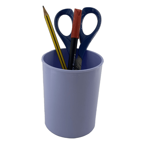 Portalapices plastico redondo  Azul claro