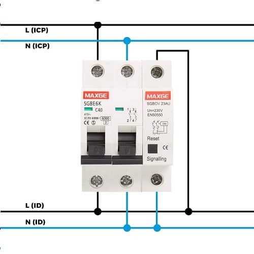 Protector contra sobretensiones permanentes y trnsitorias 230V 