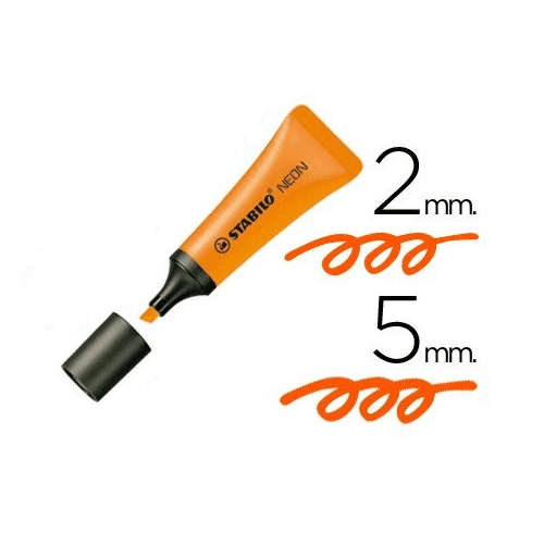 Rotulador stabilo fluorescente neon  Naranja