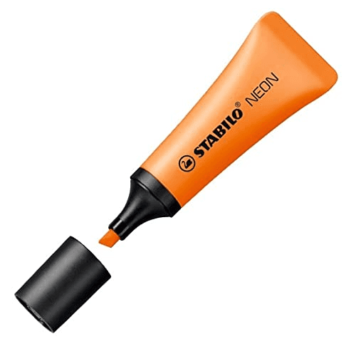 Rotulador stabilo fluorescente neon  Naranja