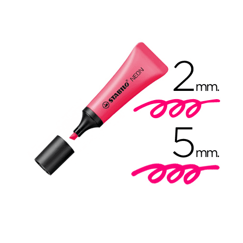 Rotulador stabilo fluorescente neon  Rosa