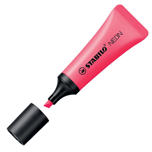Rotulador stabilo fluorescente neon  Rosa
